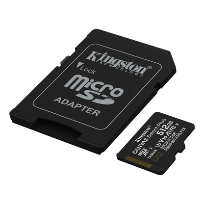 Tarjeta de Memoria microSDXC Kingston Technology Canvas Select Plus Gen 3 512 GB Clase 10 lectura 150 MB/s (SDCS3/512GB)