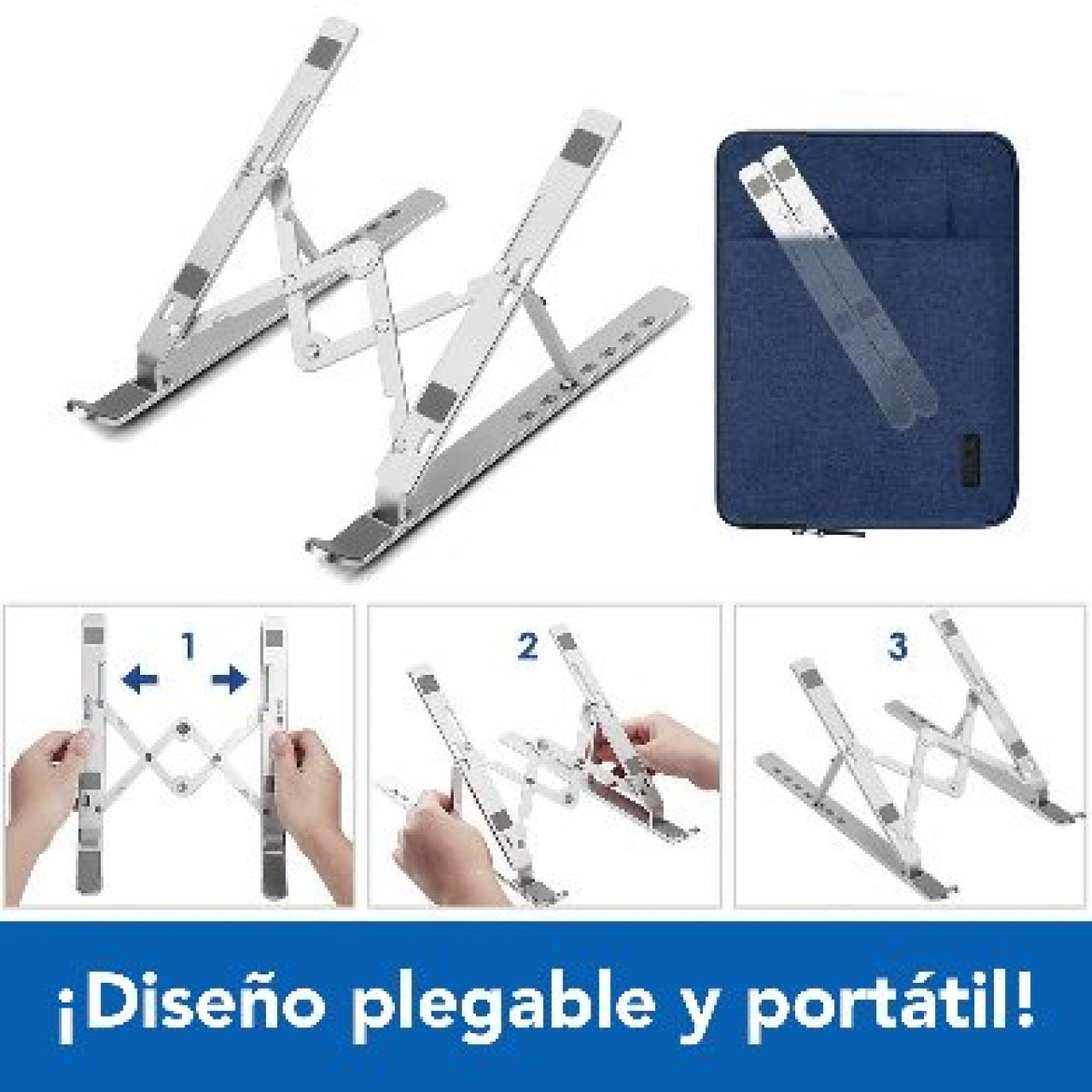 Soporte de Aluminio para Laptop, Multifuncion BROBOTIX 263564