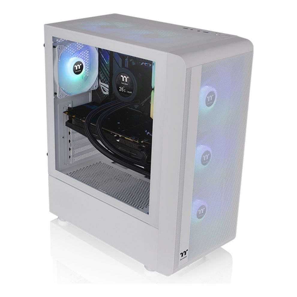 Gabinete Gaming Thermaltake S200 TG ARGB Snow Panel de Vidrio Templado (CA-1X2-00M6WN-00)