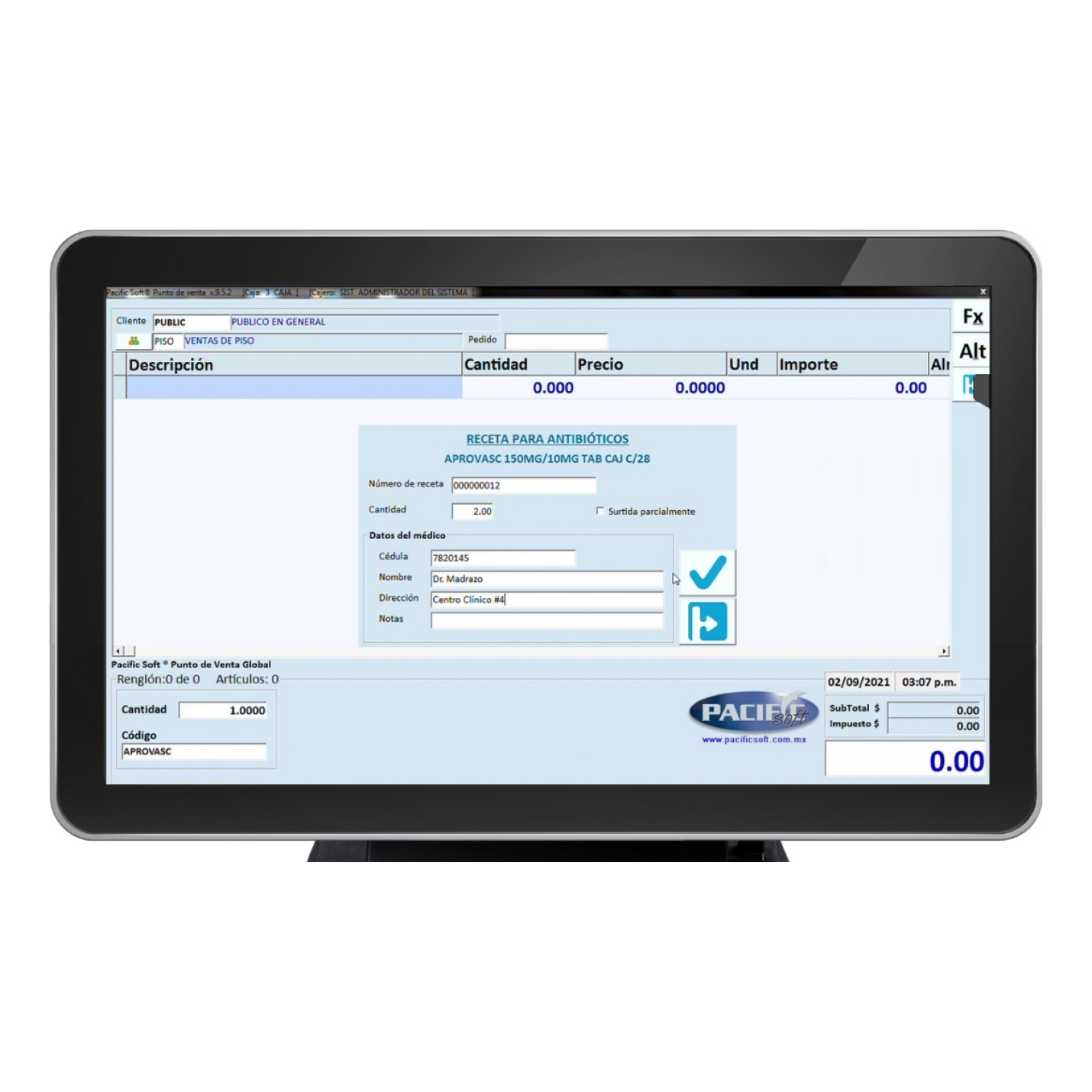 Software PACIFIC SOFT Punto de Venta para Farmacias (PSF030)