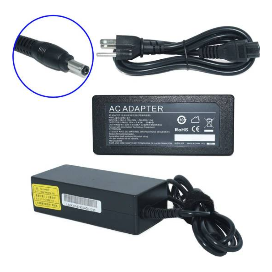 Cargador para Laptop GENERICO Adaptador de Corriente 65W 19V-3.42A