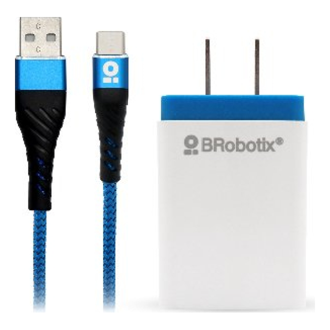 CARGADOR BROBOTIX USB C/CABLE TIPO C CARGA RÁPIDA 963332