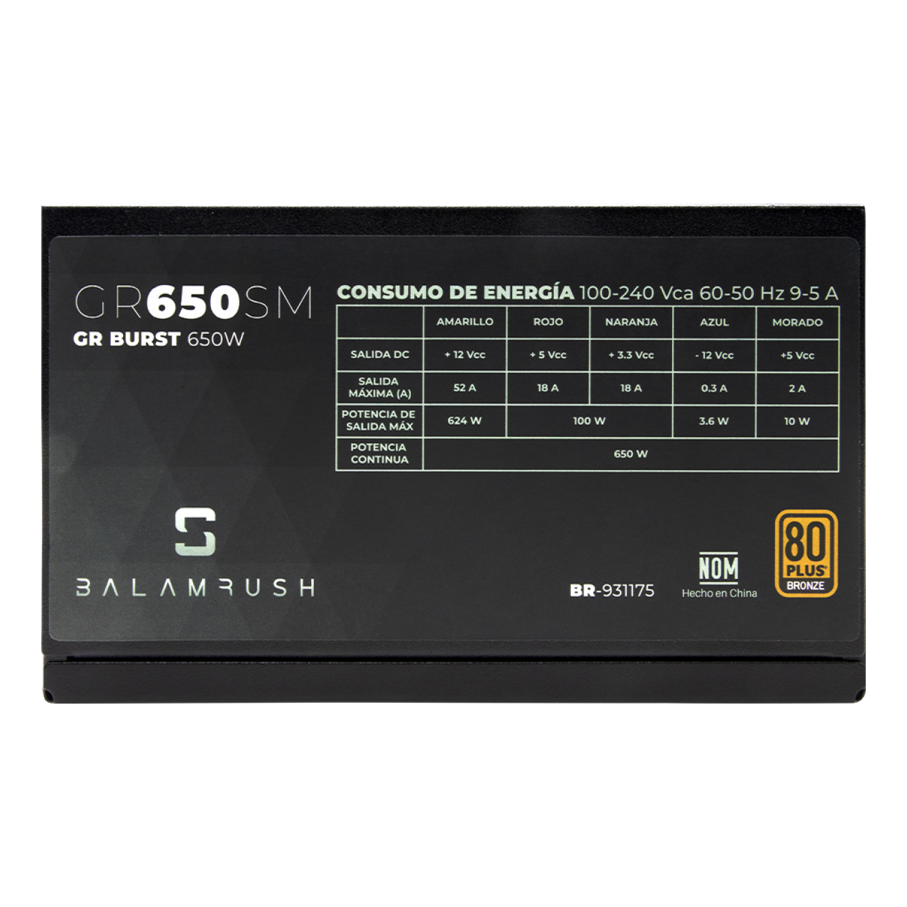 Fuente de poder Balam Rush BR-931175