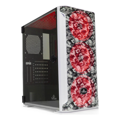 GABINETE  HOLLOW 2500 ATX,C/T 3VEN ARGB/MESH/ Yeyian