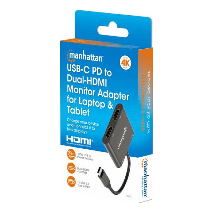 Convertidor USB C HDMI MANHATTAN 154321