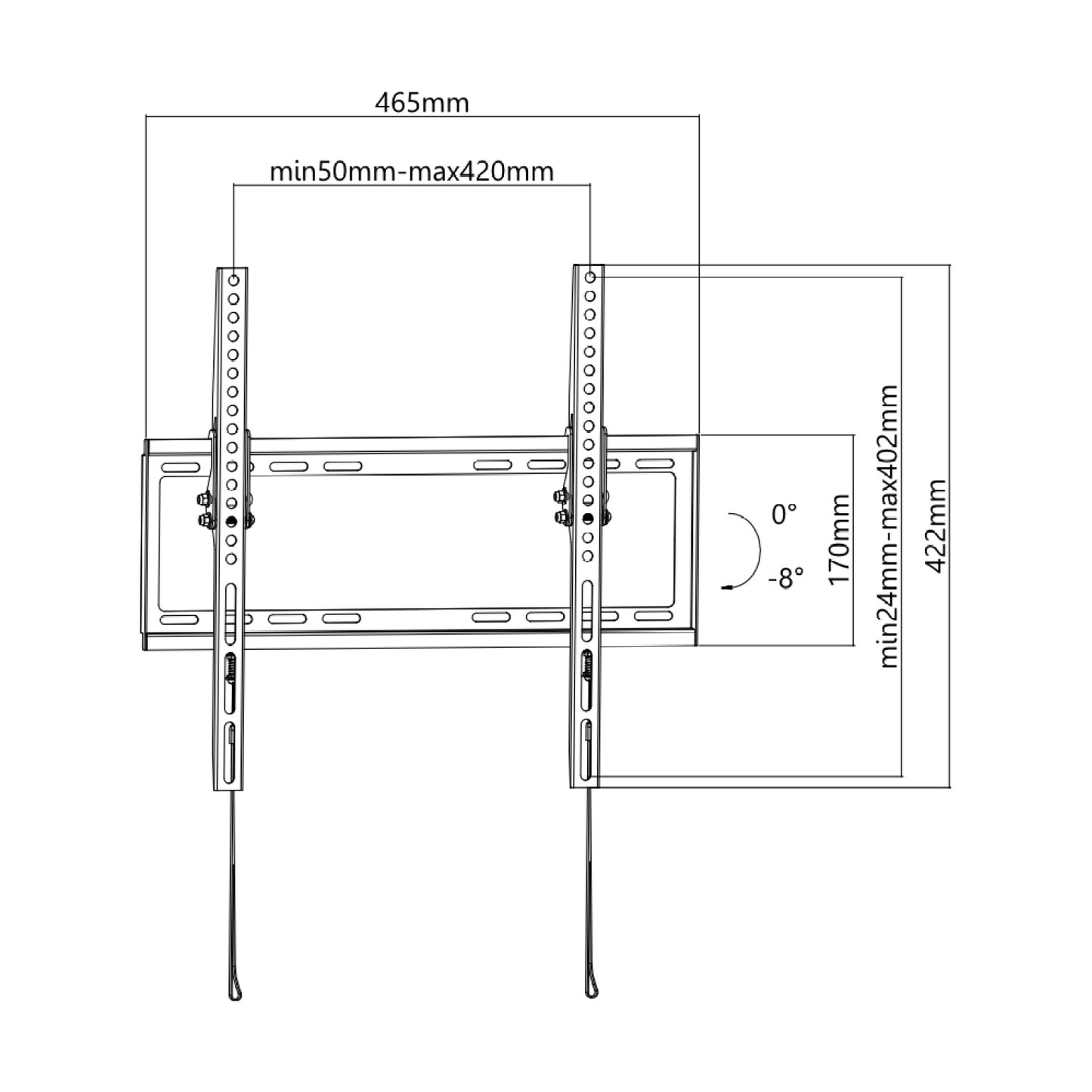 Soporte de Pared FIJO para TV  OVALTECH De 32