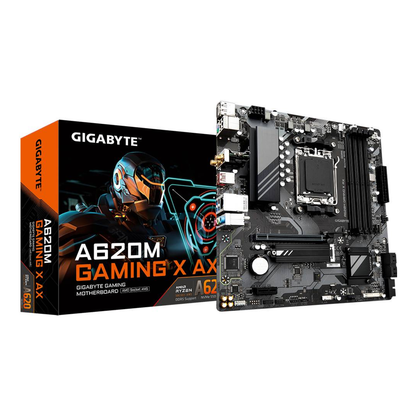 Motherboard Gaming Gigabyte A620M GAMING X AX Socket AM5 Micro-ATX DDR5 Wi-Fi 6E