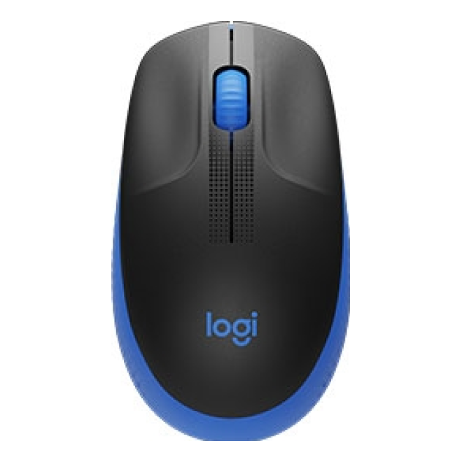 Mouse Logitech M190 inalámbrico 2.4 GHz óptico 1000 DPI 3 botones Negro, Azul (910-005903)