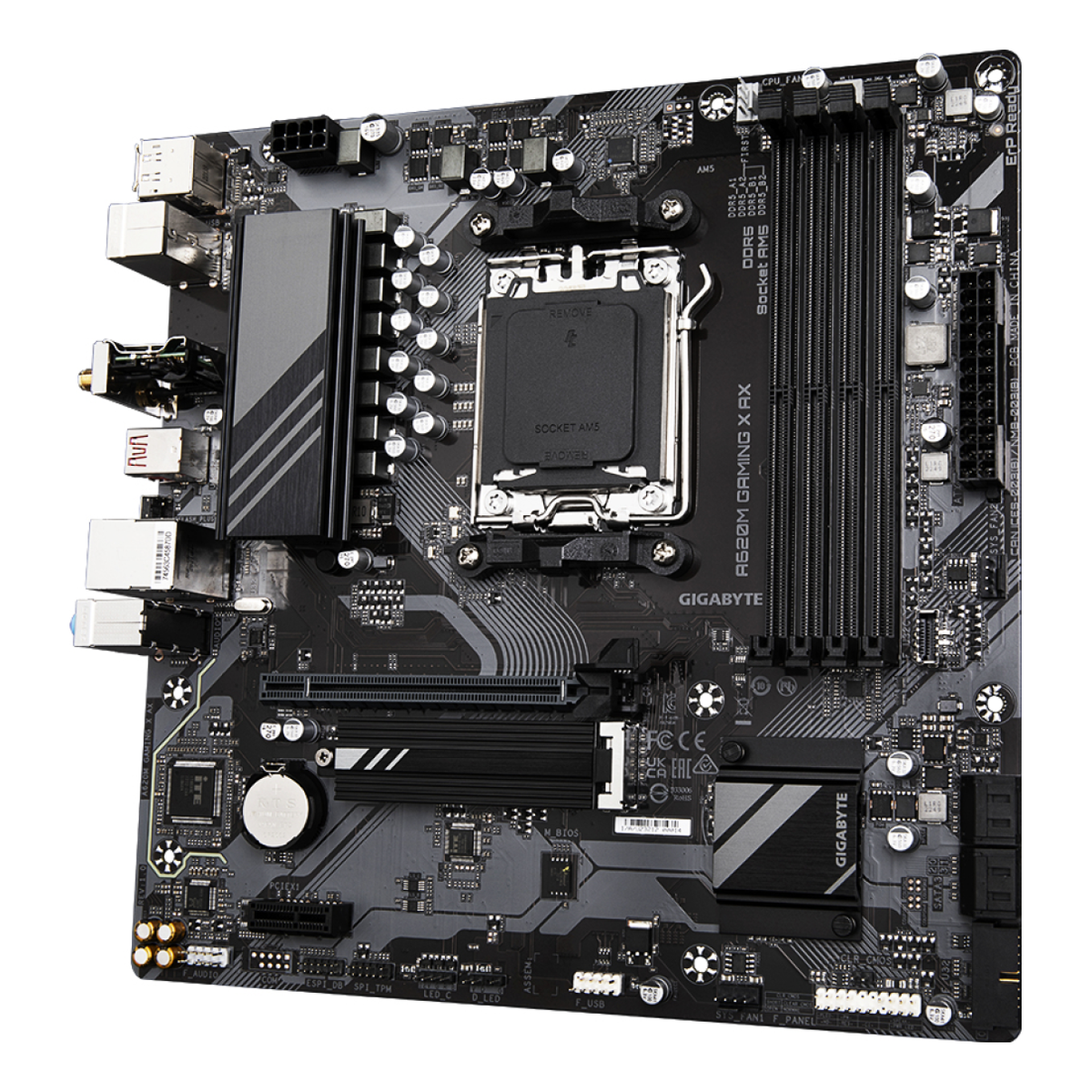 Motherboard Gaming Gigabyte A620M GAMING X AX Socket AM5 Micro-ATX DDR5 Wi-Fi 6E