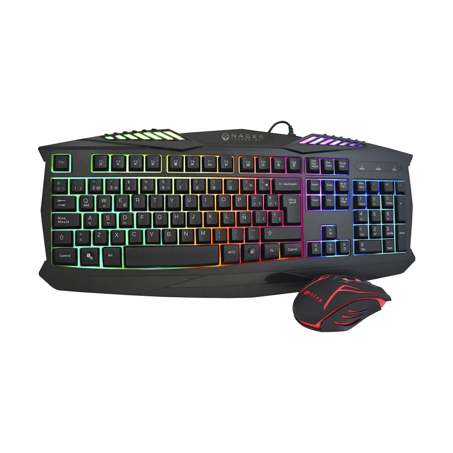 Kit de Teclado y Mouse Gaming Naceb Technology NA-617