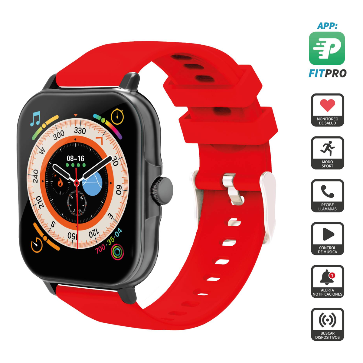 Smartwatch NECNON NSW-201 (NBSW2125SI)