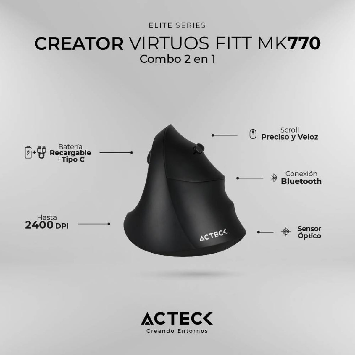Kit de Teclado y Mouse ACTECK MK770 (AC-936248)