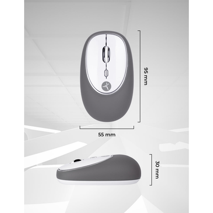 Mouse Gaming TECHZONE Jelly-Mate Grey Inalámbrico 1200 DPI 3 botones (TZACMOI16)