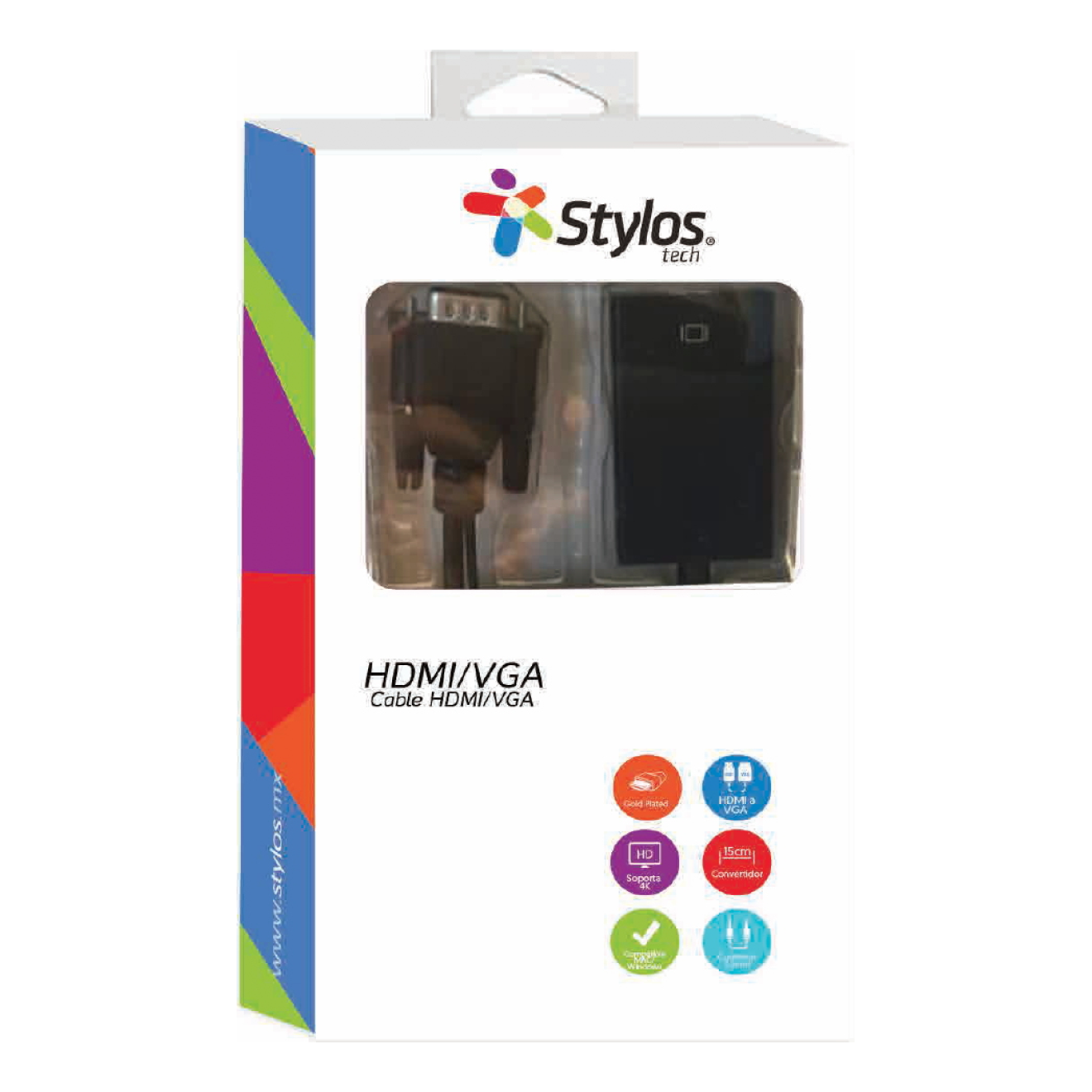 Convertidor VGA a HDMI Stylos STACHV1B