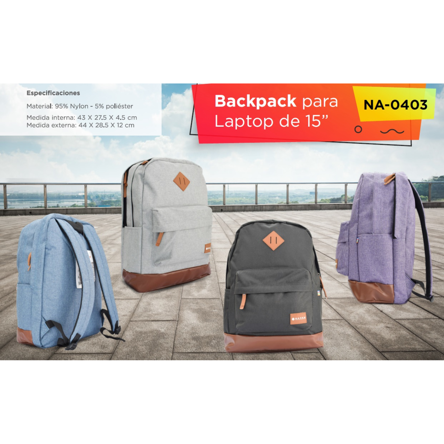 Mochila 15 Naceb Technology NA-0403G