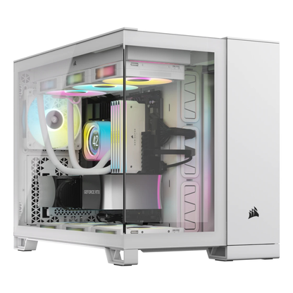 Gabinete para PC Corsair 2500X Micro-ATX Panel de Vidrio Templado Blanco (CC-9011266-WW)