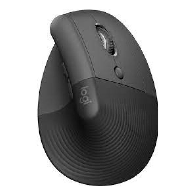 Mouse Logitech LIFT VERTICAL Bluetooth/2.4 GHz óptico 4000 DPI 6 botones ergonómico Grafito (910-006466)