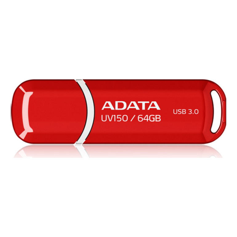 Memoria USB ADATA UV150 64 GB USB 3.2 Rojo (AUV150-64G-RRD)