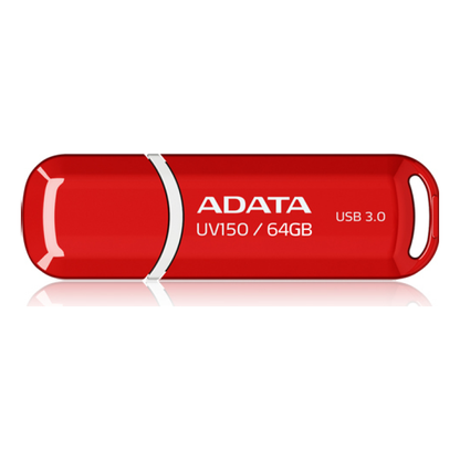 Memoria USB ADATA UV150 64 GB USB 3.2 Rojo (AUV150-64G-RRD)
