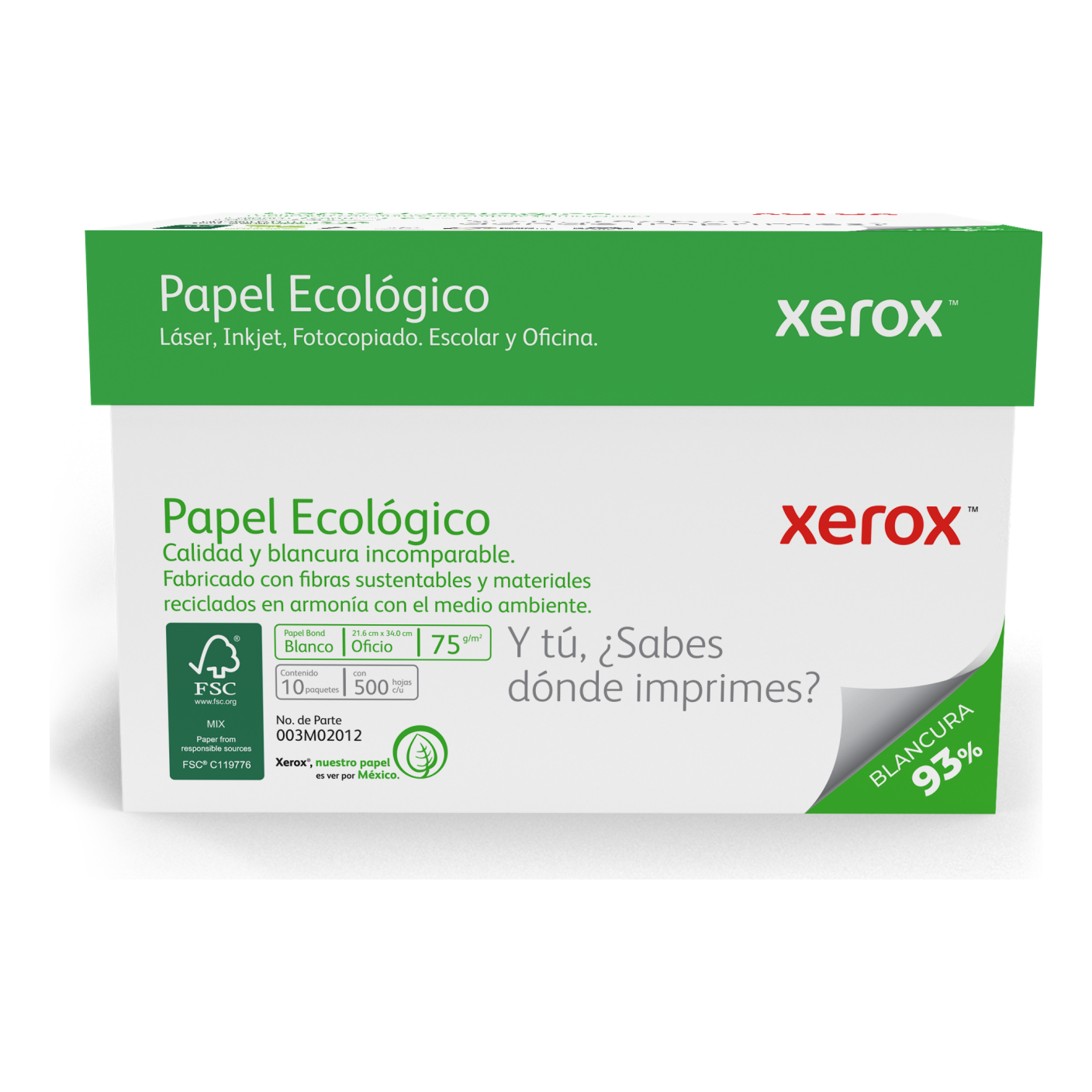 Papel Bond Ecológico Oficio XEROX Ecológico