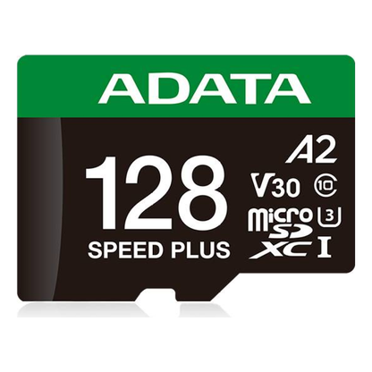 Tarjeta de Memoria microSDXC ADATA Speed Plus 128 GB UHS-I U3 V30 Clase 10 (UD128GUI3V30A2SP-RA1)