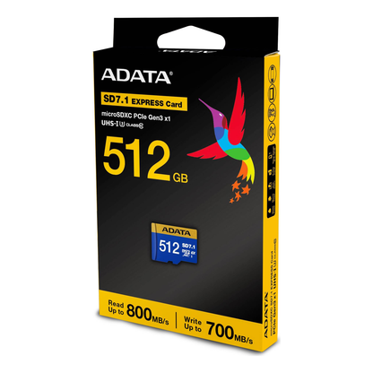 Tarjeta de Memoria microSDXC ADATA 512 GB UHS-I U3 V30 A2 Clase 10