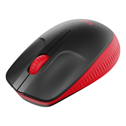 Mouse Logitech M190 inalámbrico 2.4 GHz óptico 1000 DPI 3 botones Negro, Rojo (910-005904)