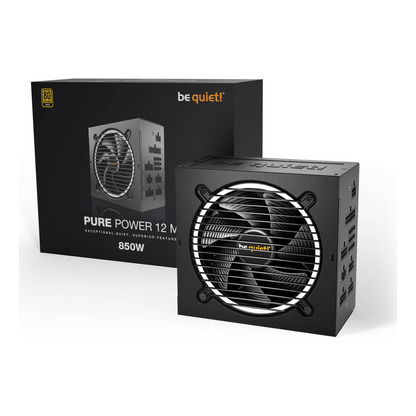 Fuente de Poder Be Quiet Pure Power 12 M 850 W 80 PLUS Gold Totalmente Modular ATX 3.1 (BN522)
