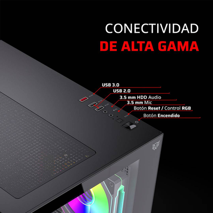 Gabinetes Gaming Balam Rush TANK GLOW MAX 3900