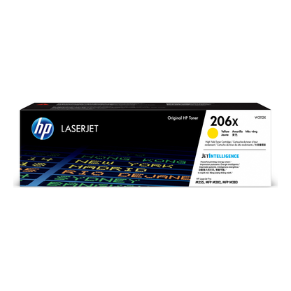 Tóner HP Original 206X Amarillo – Para LaserJet Pro M404, Color LaserJet Pro M454, LaserJet Pro MFP M479 (W2112X)