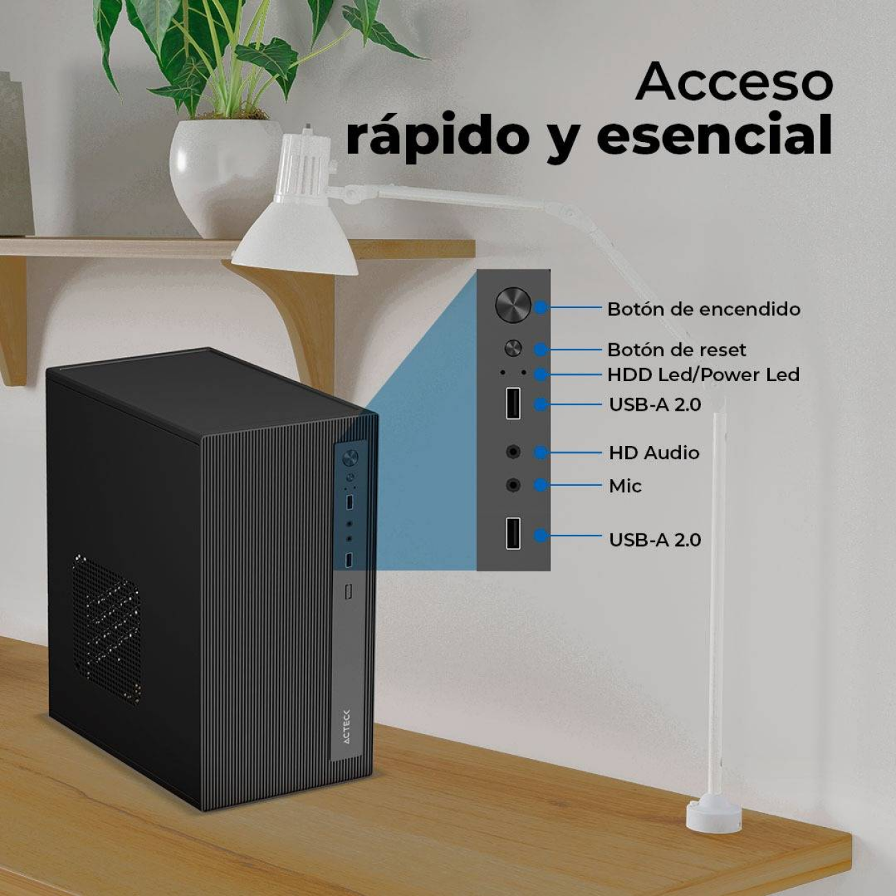 Gabinetes para Computadoras ACTECK ZARETH GI210F