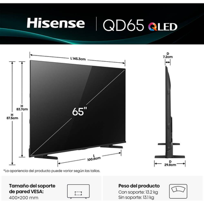 Televisiones Hisense 65QD65QFM