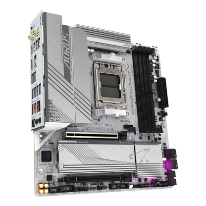 Motherboard Gigabyte B650M A ELITE AX ICE Socket AM5 Micro-ATX DDR5 Wi-Fi 6E