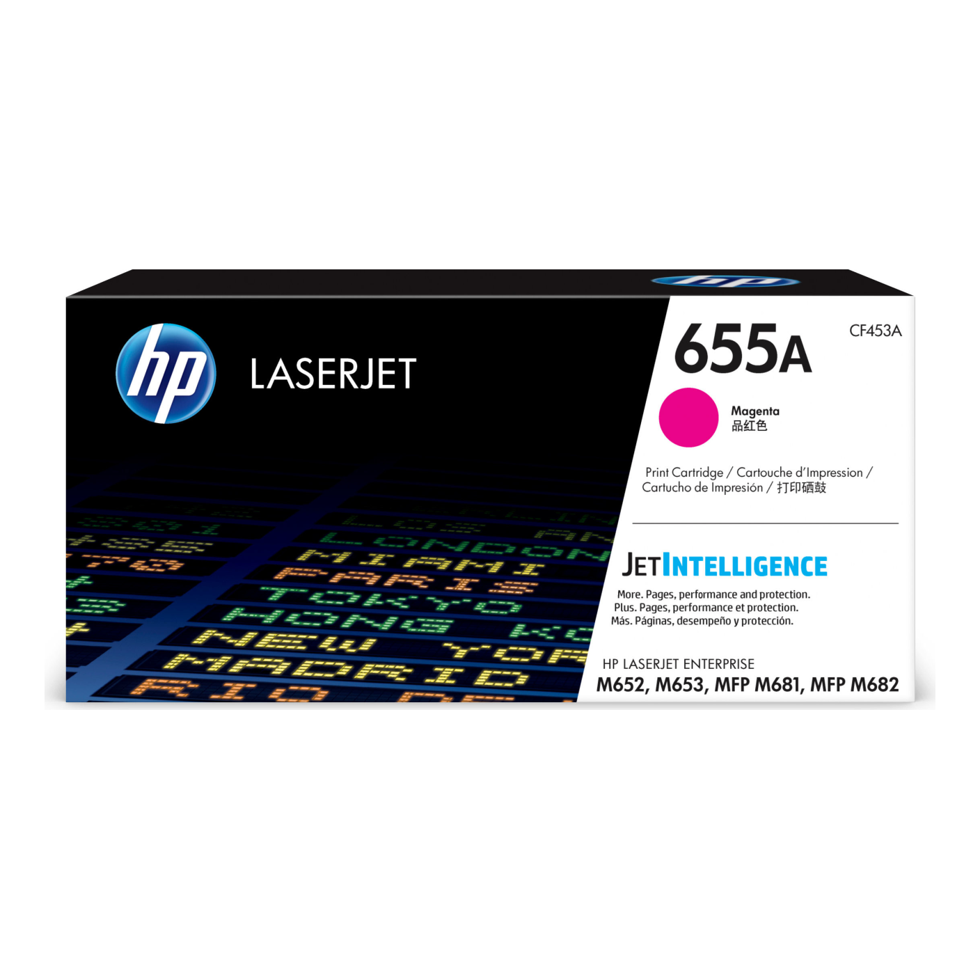 Tóner HP Original 655A Magenta – Para LaserJet M652, Color LaserJet M681, Color LaserJet M682 (CF453A)
