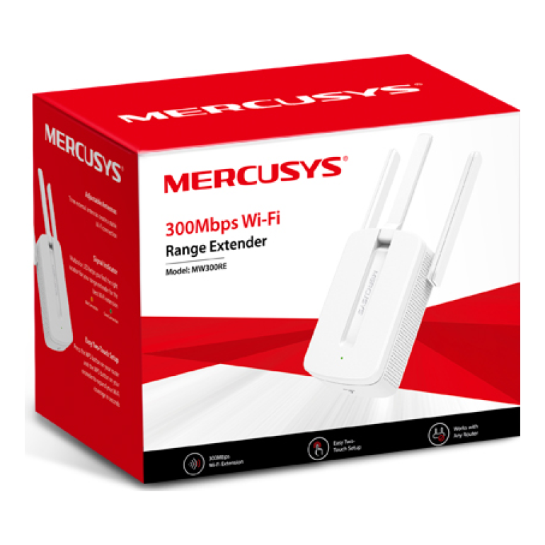 Extensor de Rango Inalámbrico 300MBPS MERCUSYS MW300RE