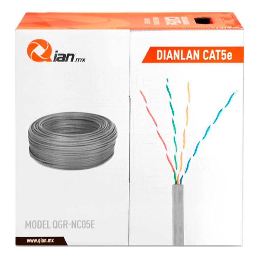 Bobina de Cable UTP 24AWG Qian QHR-CAT5E