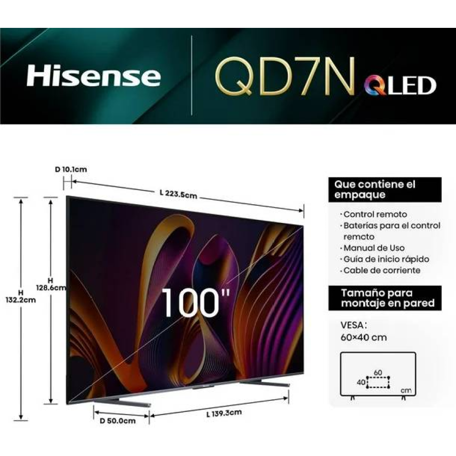Televisiones Hisense 100QD7N