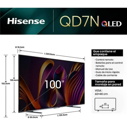 Televisiones Hisense 100QD7N