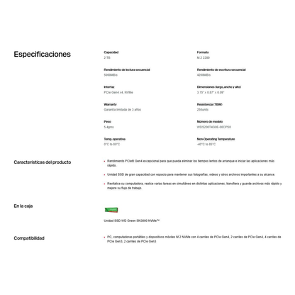 SSD WESTERN DIGITAL WDS200T4G0E