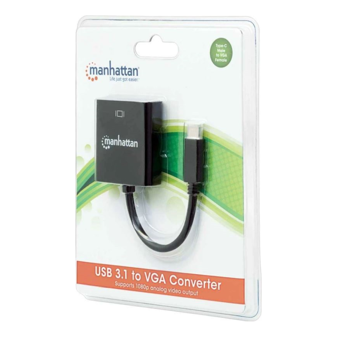 Convertidor USB C a VGA MANHATTAN 151771