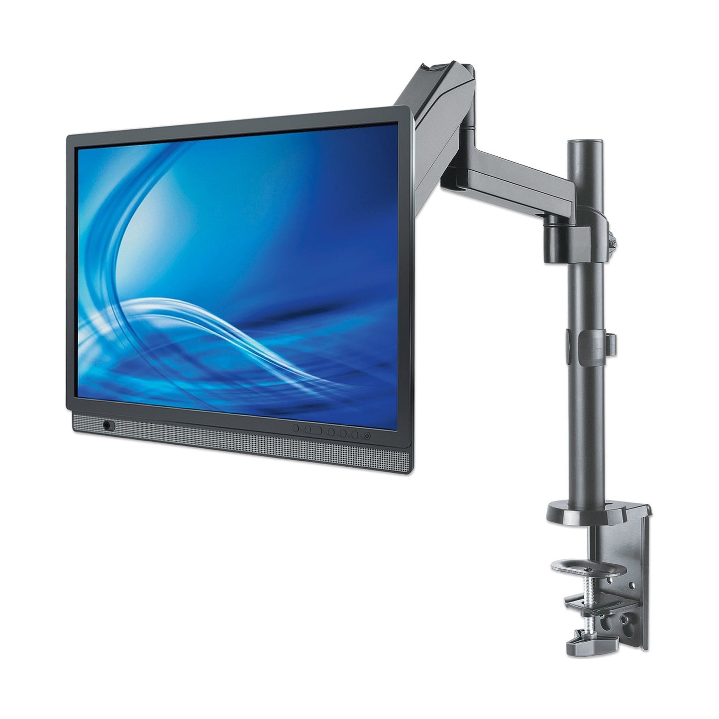 Soporte universal de pared para monitor MANHATTAN con pistón a gas,Soporta un monitor de 17