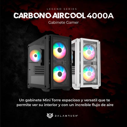 Gabinetes Gaming Balam Rush Carbono Crystal 4000C Legend Series
