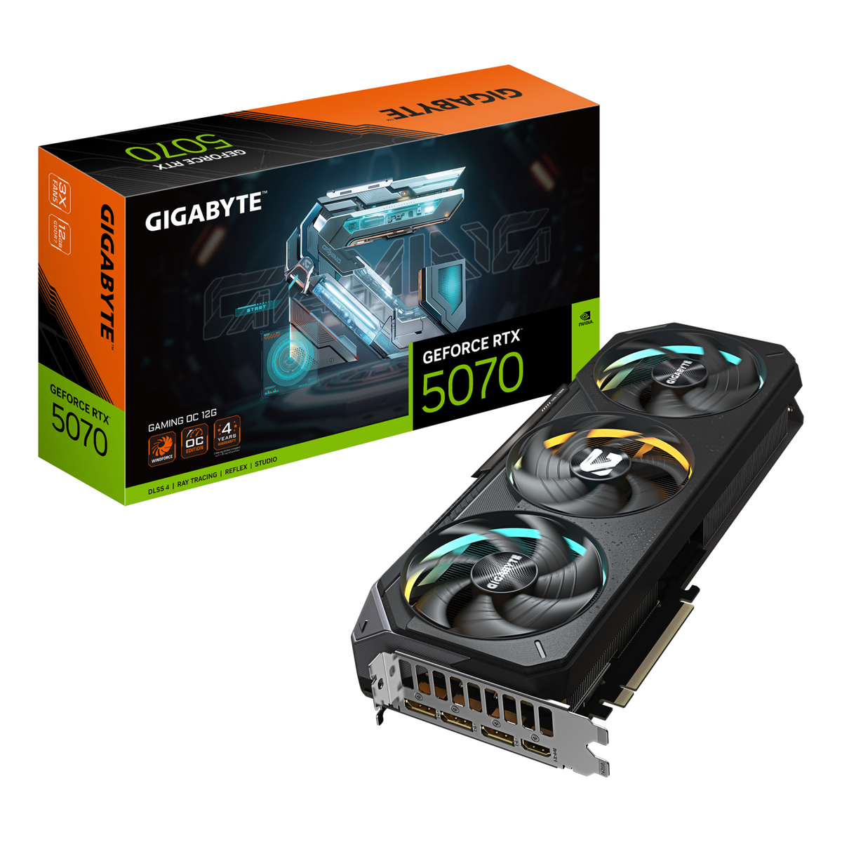Tarjetas de Video GIGABYTE GV-N5070GAMING OC-12GD