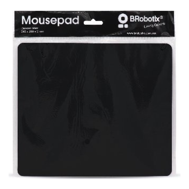 Mouse Pad Ultra Delgado Negro con Bolsa  BROBOTIX 497264