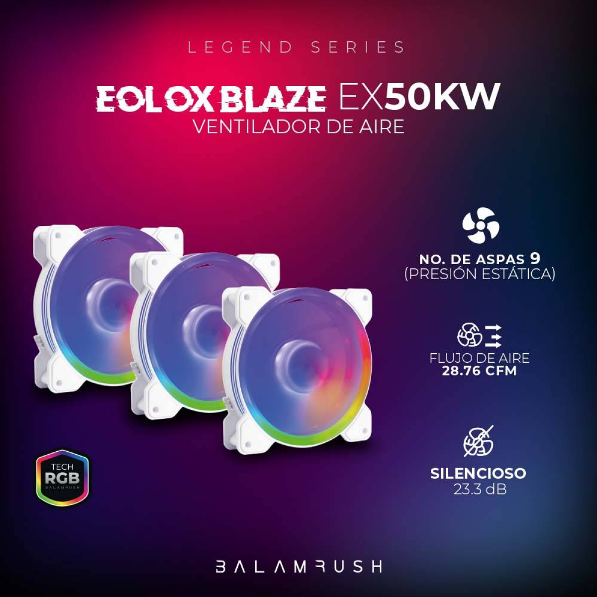 Ventiladores Balam Rush EX50KW