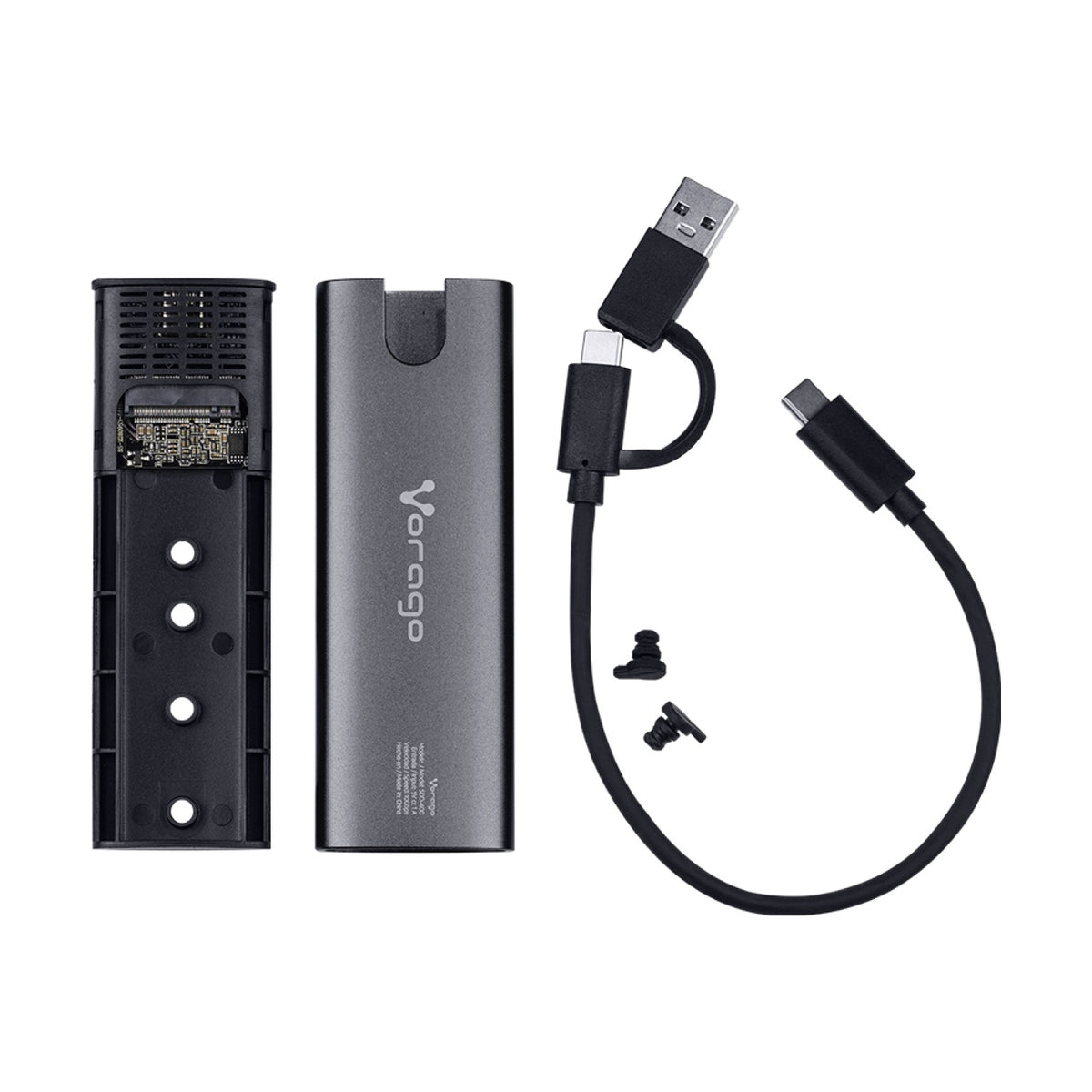 Gabinete para SSD M.2 VORAGO SDD-400 NVMe/SATA