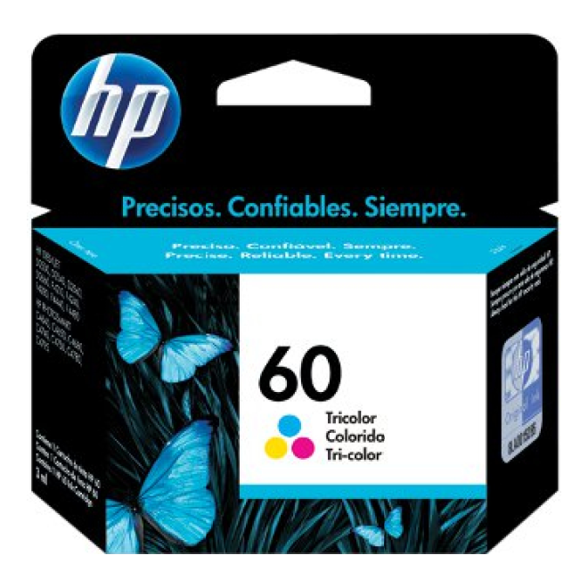 Cartucho de Tinta HP Original 60 Cian – Para DeskJet 2130, Envy 4520, OfficeJet 3830 (CC643WL)
