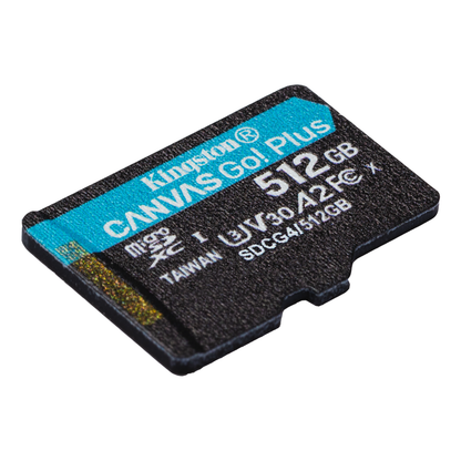 Tarjeta de Memoria microSDXC Kingston Technology Canvas Go! Plus Gen 4 512 GB lectura 200 MB/s escritura 160 MB/s (SDCG4/512GB)