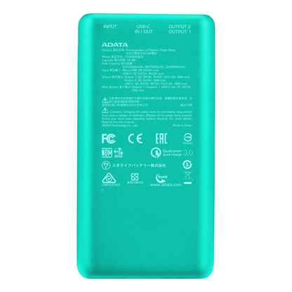 Power bank ADATA P20000QCD