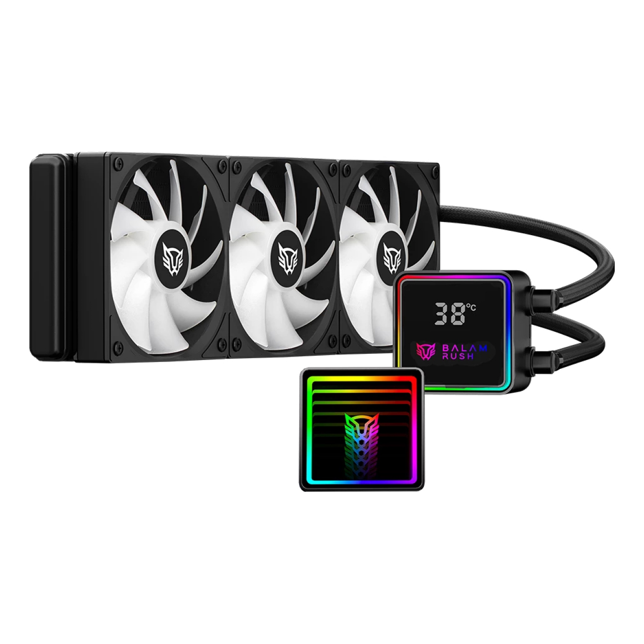 Enfriamiento y Ventilación Balam Rush CRYO PRISM 360 BLACK